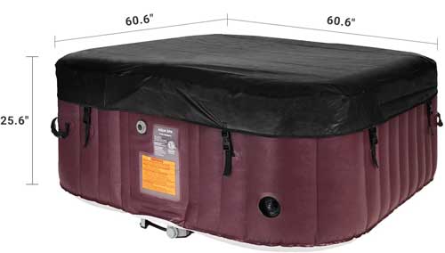 AquaSpa with Insulating Cover, Dimensions