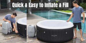 Easy Spa Set-Up: Inflate and Fill with a Garden Hose