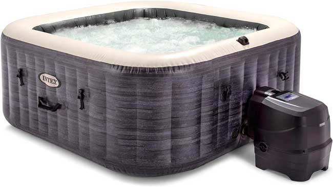 Intex Greystone Square Spa Lasts Longer with High Quality Construction, More Efficient Insulation and Wireless Control panel