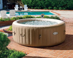 Intex PureSpa on Pool Patio