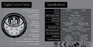 Lay-Z Spa Hot Tub Specs for the Miami Model