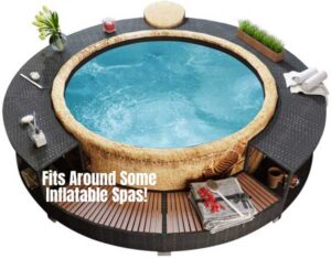 Rattan Hot Tub Surround Fits Around Some Inflatable Spas