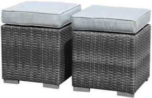 Outdoor Rattan Stools to Match Rattan Spa Surround