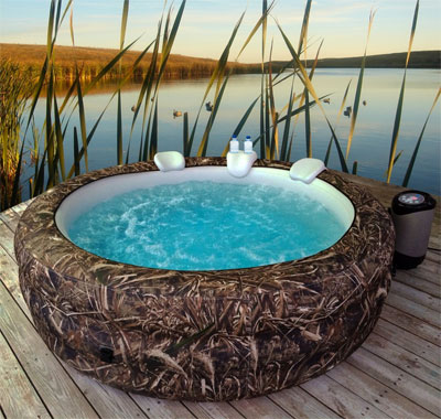 Vanish Spa by Lake - THE Camo Inflatable Hot Tub